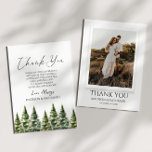 Cartão De Agradecimento Casamento Personalizado Da Árvore De Inverno Snowy<br><div class="desc">Esta é uma foto personalizada de Cartões de agradecimentos de casamento da árvore de inverno Snowy Pine!</div>