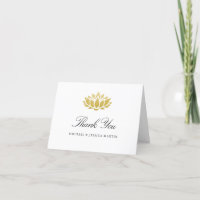 Casamento Personalizado Da Flor De Lotus Dourada E