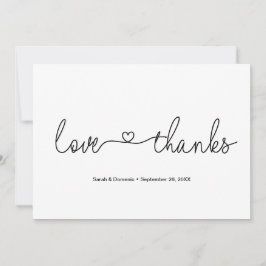 Cartão De Agradecimento Casamento Personalizado de Fotografia de Script de