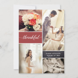 Cartão De Agradecimento Casamento Personalizado De Fotografia De Script La