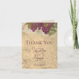 Cartão De Agradecimento Casamento Personalizado para Casais em Vinhedos El