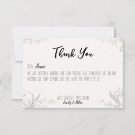 Cartão De Agradecimento Casamento Personalizado Simples E Moderno - Obriga