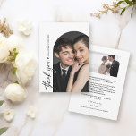 Cartão De Agradecimento Casamento preto-e-branco minimalista em arco<br><div class="desc">Expresse sua gratidão com este Cartões de agradecimentos de Casamento Branco e Preto do Arch Moderno. Apresentando um design de fotos de arco elegante e minimalista em uma paleta monocromática, este cartão adiciona um toque de elegância do eterno à sua papelaria de casamento. Personalize-o com duas das suas fotografias de...</div>