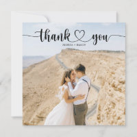 Casamento Quadrado Simples De Coração - Obrigado C