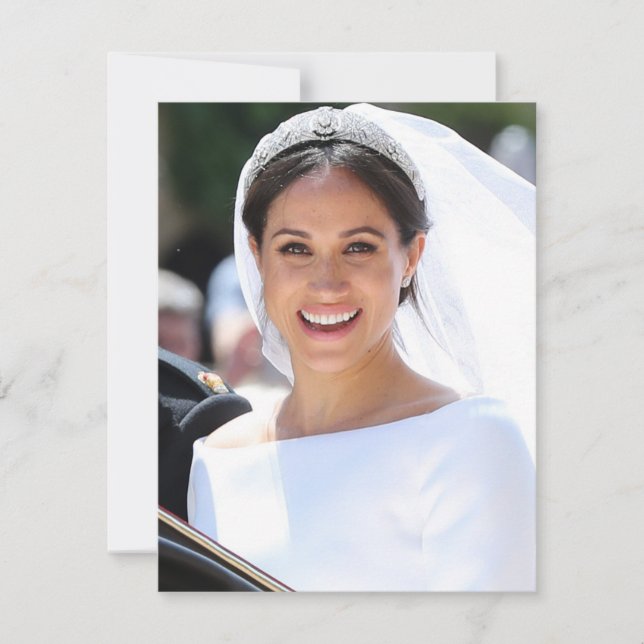 Cartão De Agradecimento Casamento Real Meghan Markle (Frente)