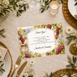 Cartão De Agradecimento Casamento Romântico em Vinhedo