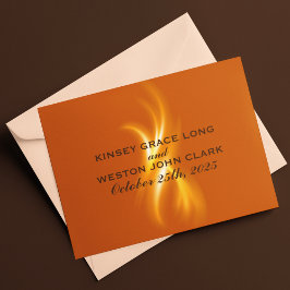 Cartão De Agradecimento Casamento Romântico por Chama