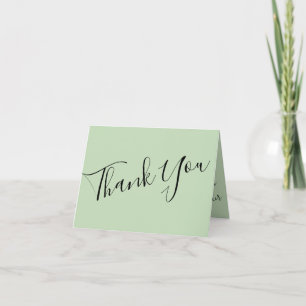 Cartão De Agradecimento Casamento Rosa De Peach Light Green Peony Obrigado