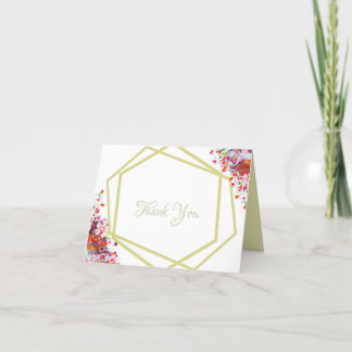 Cartão De Agradecimento Casamento Russo Floral Moderno Elegante