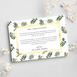 Cartão De Agradecimento Casamento Russo Moderno Elegante Verde Botânico