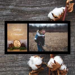 Cartão De Agradecimento Casamento Rustic Pines Woodland Obrigado