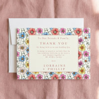 Casamento sem costura de flores selvagens vibrante