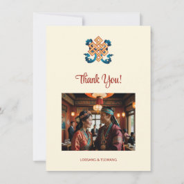 Cartão De Agradecimento Casamento sem fim de Knot Tibetan