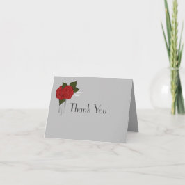 Cartão De Agradecimento Casamento Simples Deco-Rosa