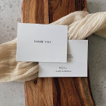 Cartão De Agradecimento Casamento Simples Minimalista<br><div class="desc">Este simples cartões de agradecimentos de casamento minimalista é perfeito para um casamento moderno. A design apresenta uma bela caligrafia preta em fundo branco.</div>