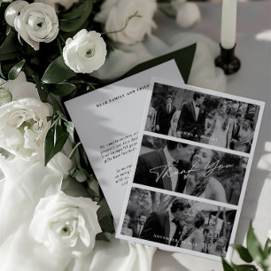 Cartão De Agradecimento Casamento Simples Moderno Minimalista 3 Fotografia