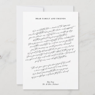 Cartão De Agradecimento Casamento Simples Moderno Minimalista 3 Fotografia