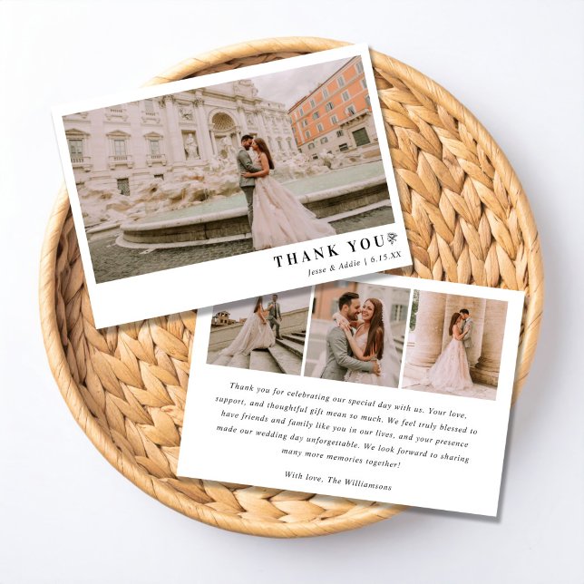 Cartão De Agradecimento Casamento Simplesmente Elegante (Criador carregado)