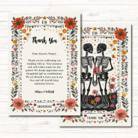 Casamento Tarot Esqueleto Estilo Boho Letterpress