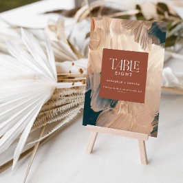 Cartão De Agradecimento Casamento teal painterino da boêmia moderna