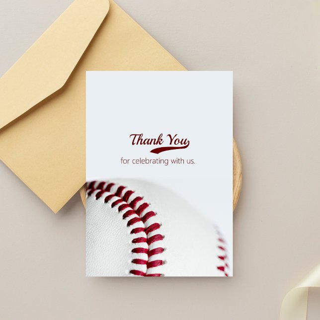 Cartão De Agradecimento Casamento Tema Baseball (Criador carregado)