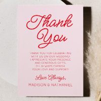 Casamento Vermelho e Rosa Mínimo Moderno