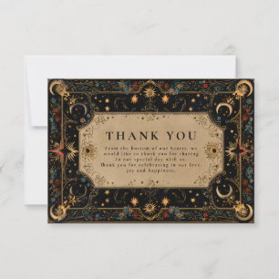 Cartão De Agradecimento Casamento Vintage Celestial Renascença