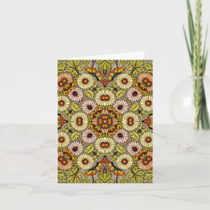 Cartão De Agradecimento Casamento vintage, Flores de Jardim Borboletas Flo