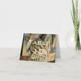 Cartão De Agradecimento Casamento Vintage, Tons de Terra, Arte Cubista