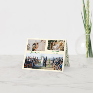 Cartão De Agradecimento Casamento Whimsical Green Mediterranean