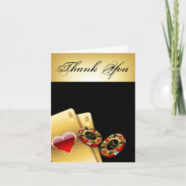 Cartão De Agradecimento Casino Chip Obrigado. Peça-me para colocar nomes e