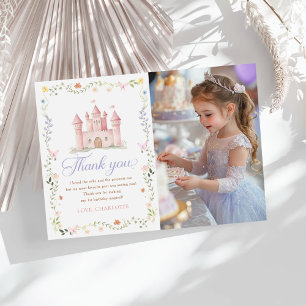 Cartão De Agradecimento Castelo da Princesa das Flores Silvestres Foto de