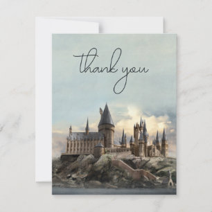 Cartão De Agradecimento Castelo de Hogwarts Casamento Harry Potter Obrigad