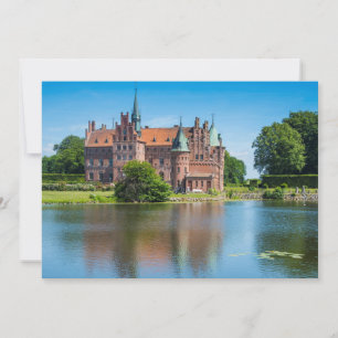 Cartão De Agradecimento Castelo Egeskov Perto de um Lago