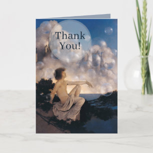 Cartão De Agradecimento Castelos no Ar de Maxfield Parrish 1904 Fantasia V