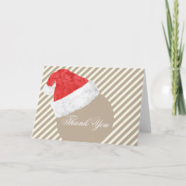 Cartão De Agradecimento Casual de Natal Divertido Moderno do Papai Noel