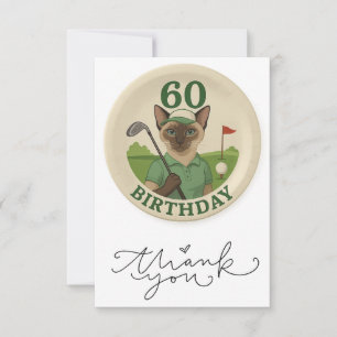 Cartão De Agradecimento Cat 60º Aniversário