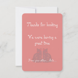 Cartão De Agradecimento Cat/Pet Sitter's Thank You Card