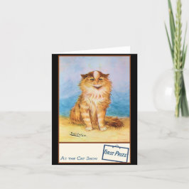 Cartão De Agradecimento Cat Show Primeiro Prêmio Louis Wain