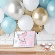 Cauda de sereia em aquarela rosa e roxa