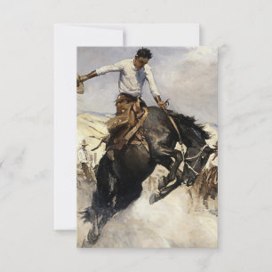 Cartão De Agradecimento “Cavalgada Agradável” Arte Ocidental por WHD Koern