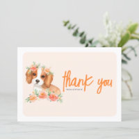 Cavalier King Charles Spaniel Peach Floral