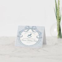 Cavalo de Balanço com Laço Coquete Azul Aniversári