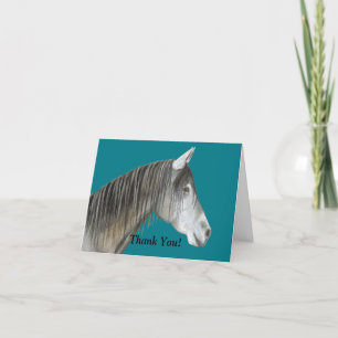 Cartão De Agradecimento Cavalo de cinza