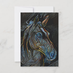 Cartão De Agradecimento Cavalo Escuro