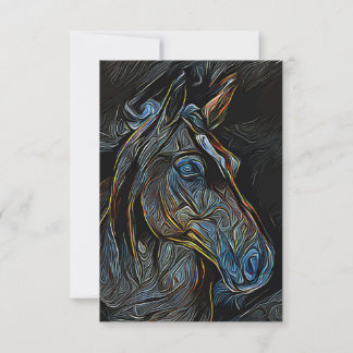 Cartão De Agradecimento Cavalo Escuro