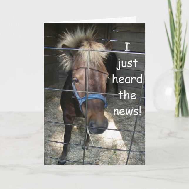 CARTÃO DE AGRADECIMENTO CAVALO LOUCO DIZ FELIZ **30** ANIVERSÁRIO!!!!!! (Frente)