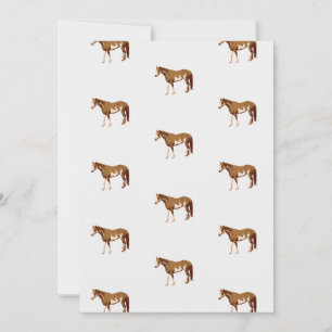 Cartão De Agradecimento Cavalo Pintado Americano Aquarela Equestre
