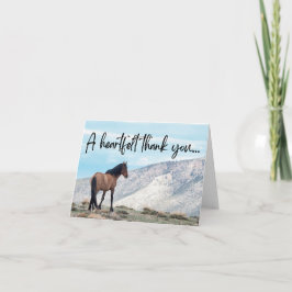 Cartão De Agradecimento Cavalo Selvagem Obrigado