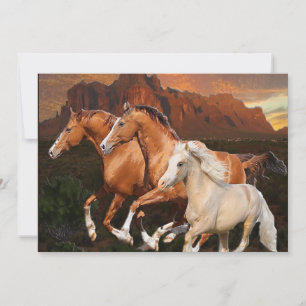 Cartão De Agradecimento cavalos selvagens do Arizona